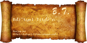Bátyel Titán névjegykártya